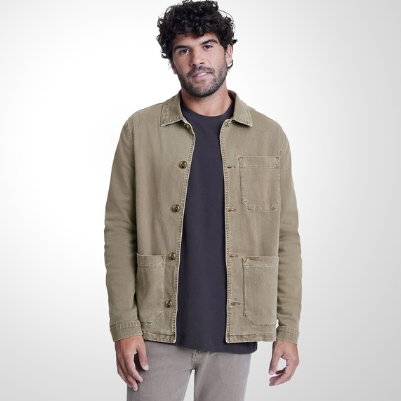 JAQUETA ARAMIS MASCULINA SARJA PARKA WORKER CAQUI