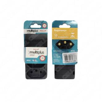 ADAPTADOR MULTIPLICADOR 3T 29310300301 - PRETO - UN - FIOLUX