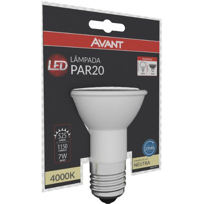 LAMP LED PAR20 7W 4000K BIVOLT-MK525-E AVANT