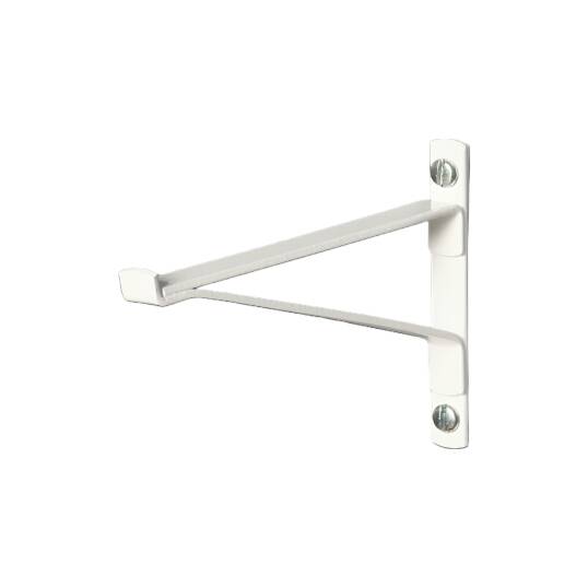 SUPORTE PARA PRATELEIRA PV FLEX PARA VIDRO (Par) Acabamento: Branco. 107 x 200 mm - Ref: 6