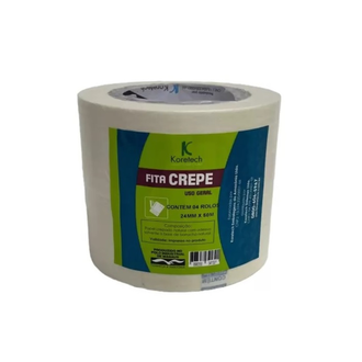 FITA ADESIVA CREPE 24X50 3057 - PCT 4 - KORETECH
