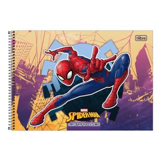 CADERNO DESENHO CAPA DURA 80FLS - ESPIRAL - SPIDER MAN - PCT 4 - TILIBRA