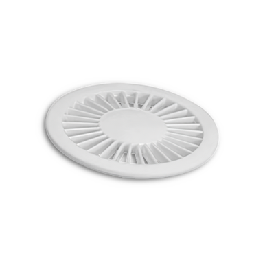 GRELHA DE PVC RADIAL AMANCO BRANCA 100 MM REDONDA