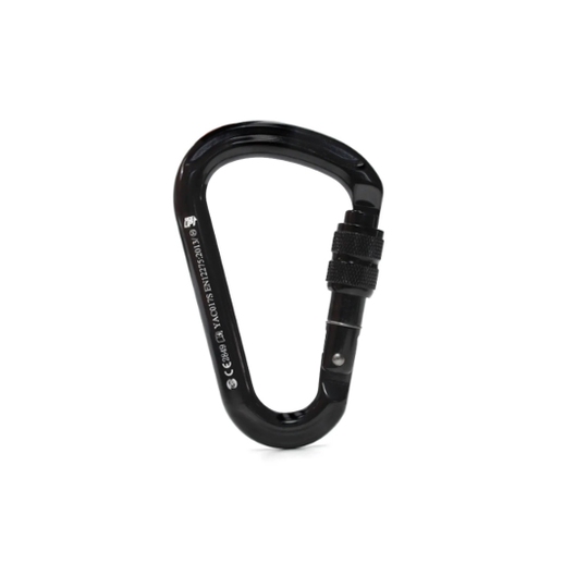 MOSQUETÃO ALUMINIO HMS TRV ROSCA 25KN SIDEUP PRETO