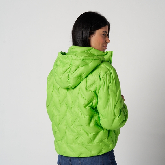 JAQUETA FEMININA PUFFER VERDE PADRÃO
