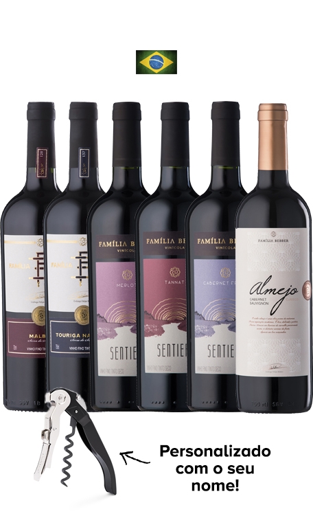 Combo Família Bebber (6 garrafas) + Saca-Rolha Pulltex