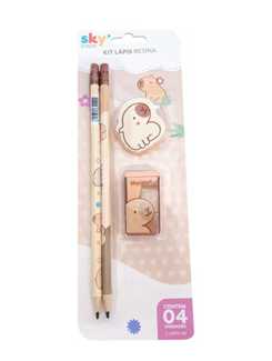 KIT ESCOLAR MORANGUINHO 4 PCS - MO1206 - UN - SKYPAPER