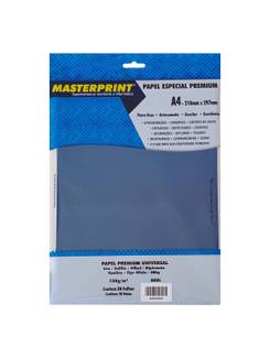 PAPEL DIPLOMATA A4 120G 20FL LISO/OFFSET - 302070072 - AZUL - UN - MASTERPRINT