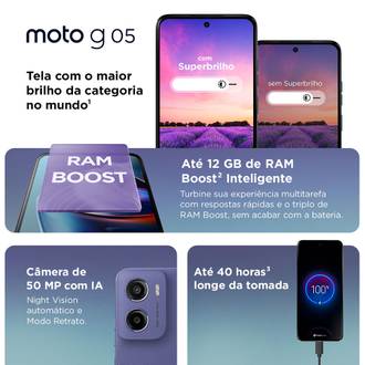 SMART MOTO G05 XT2523-2 OCTACORE/128GB/4 RAM/50MP/6.7P - VIOLETA - UN - MOTOROLA