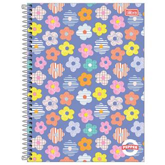 CADERNO UNIV CAPA DURA 1X1 80FLS - PEPPER FEM - UN - TILIBRA