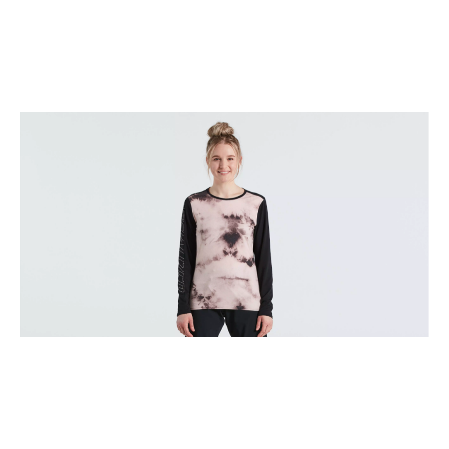 Camiseta Original Specialized T-Shirt Trail Altered Edition Manga Longa Feminina Preta Estampada