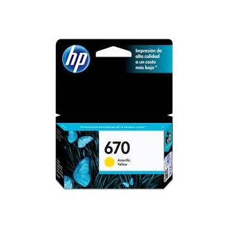 CARTUCHO DE TINTA 670 AMARELO CZ116AB - UN - HP