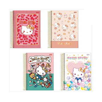 CADERNO UNIV CAPA DURA 1X1 80FLS - 72987-26 - HELLO KITTY - PCT 4 - JANDAIA