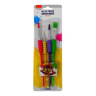 KIT PINCEL ARTISTICO COLORIDO C/4  - PC1200 - UN - BRW