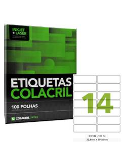 ETIQ INKJET/LASER CARTA 100FL CC182 - 33X101 - UN - COLACRIL