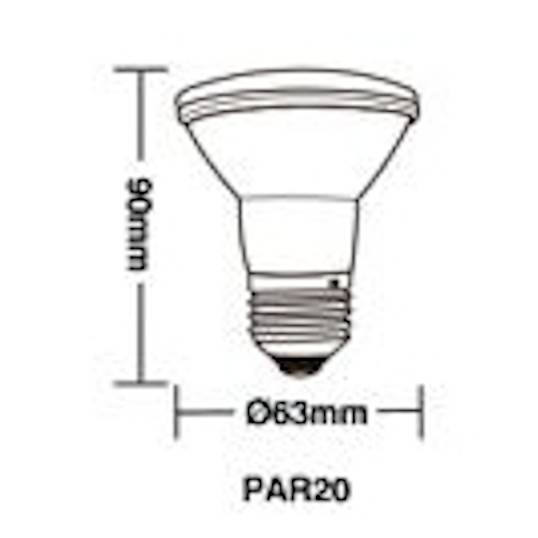 LÂMPADA LED PAR 20 TASCHIBRA VERDE 06W BIVOLT