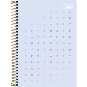 CADERNETA ESPIRAL CAPA DURA 80FLS - HAPPY - UN - TILIBRA