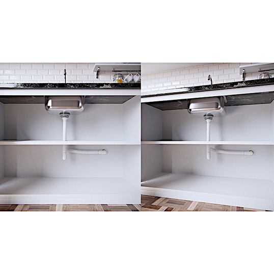 SIFÃO TUBO EXTENSÍVEL UNIVERSAL ABS BRANCO 1.10M BLUKIT