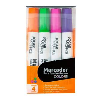 MARCADOR PINCEL QUADRO BRANCO C/4 COLORS - PCT 24 - LEO E LEO