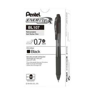 CANETA GEL RETRATIL ENERGEL X 0,7MM - BL107-NA - PRETO - CX 12 - PENTEL
