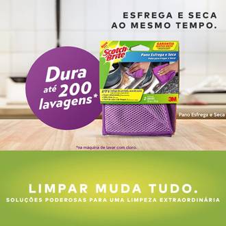 PANO ESFREGA/SECA SCOTCH-BRITE - C/2 - 29X29 - UN - 3M
