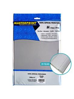 PAPEL PEROLIZADO A4 180G 20FL 302070049 - PRATA - UN - MASTERPRINT