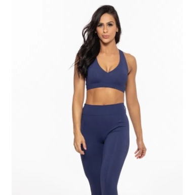 Top Roma Nadador Feminino Azul Marinho