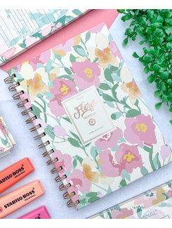 PLANNER PERMANENTE ESPIRAL A4 / FLORAL SK2107 - UN - SKYPAPER