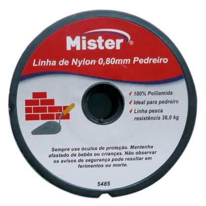 LINHA NYLON PEDREIRO 0,80mm(100m) MISTER