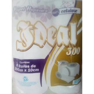 PAPEL HIGIENICO IDEAL 300 C/8 200M - 100% CELULOSE - UN - MEYORS