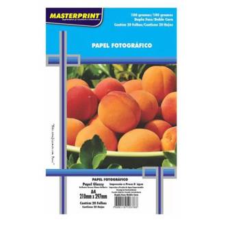 PAPEL GLOSSY DUP FACE 180G 20F 302010010 - UN - MASTERPRINT