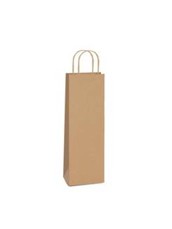 SACOLA DE PAPEL KRAFT PARDO  - 35x13x8 GARRAFA - PCT 50 - CROMUS