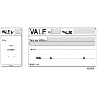 TALAO VALE COM CANHOTO 100 FOLHAS 155X70MM - 10079 - UN - SAO DOMINGOS