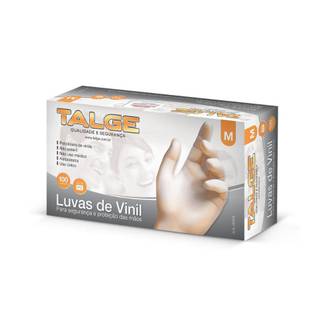 LUVA VINIL S/PO 100 UND TAM M - 7214 - UN - TALGE