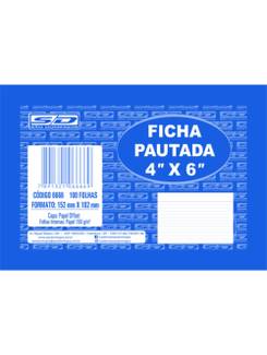 FICHA PAUTADA 4X6 C/100FL 10065 - UN - SAO DOMINGOS