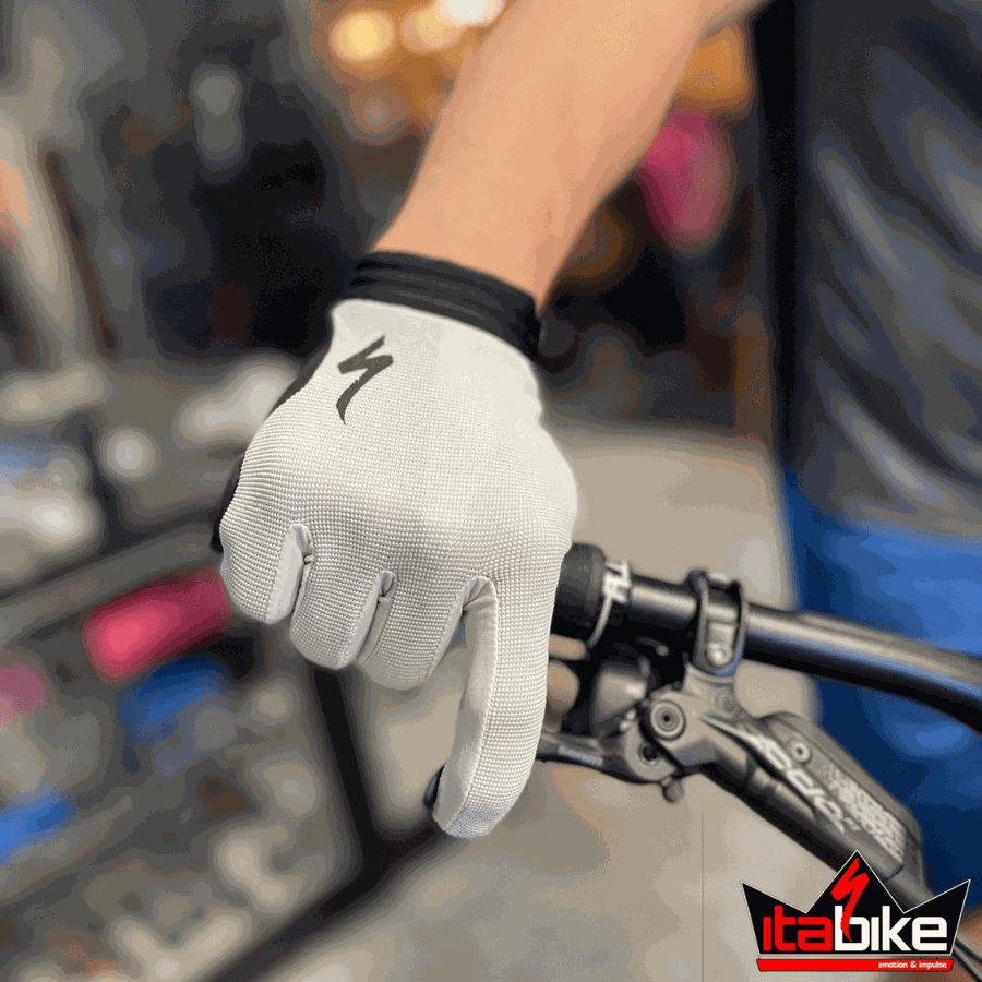 Luva Specialized Dedo Longo Trail Masculina Cinza Claro 