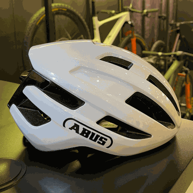 Capacete Abus Powerdome Branco Brilhante