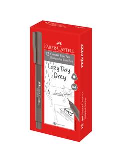 CANETA FINE PEN 0,4MM - COLORS - CINZA - CX 12 - FABER