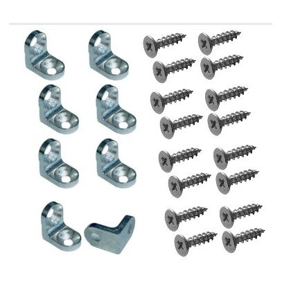 SUPORTE PRATEL L 2FUROS CROM 17x17mm(50)NACIONAL