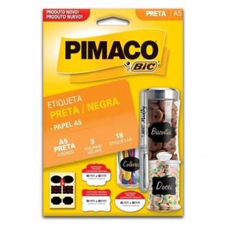 ETIQUETA PRETA A5 935255 - UN - PIMACO