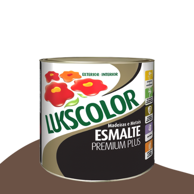 ESMALTE SINTÉTICO LUKSCOLOR BASE SOLVENTE ALTO BRILHO TABACO 0.225L