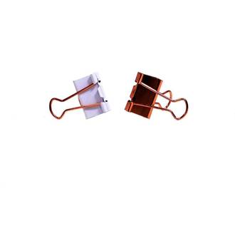 PRENDEDOR DE PAPEL 25MM C/6 BD2503 - BRANCO E ROSE GOLD - UN - BRW