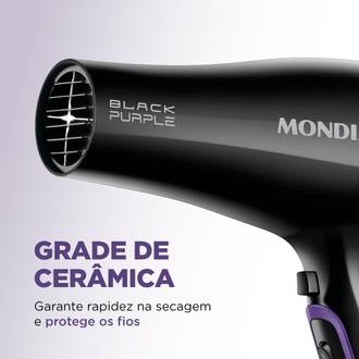 SECADOR DE CABELO SCN-01 - 127V - 2000W - PRETO/ROXO - UN - MONDIAL