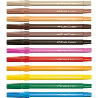 CANETA HIDROGRAFICA CARAS E CORES - C/12 CORES - UN - FABER