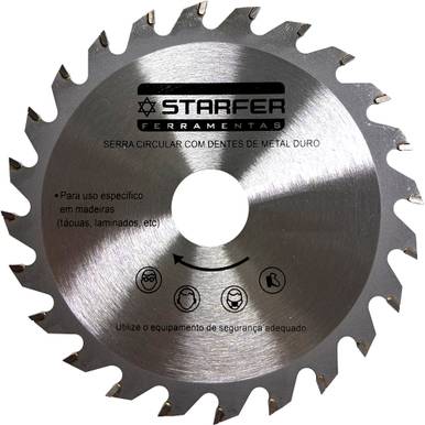 SERRA CIRCULAR COM VÍDEA PARA MADEIRA STARFER 110MMX24D