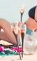 Taça Beach Boccati Espumante 210ml (haste rosa bebê)