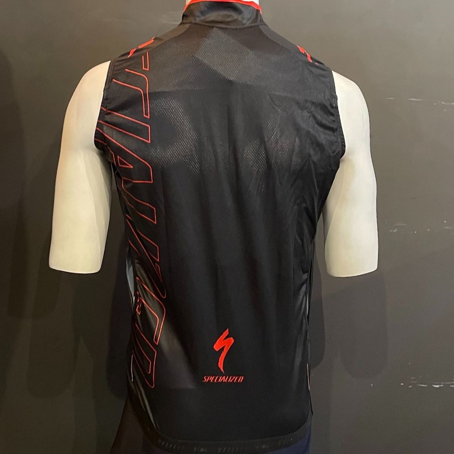 Colete Corta Vento Specialized Masculino Preto E Vermelho