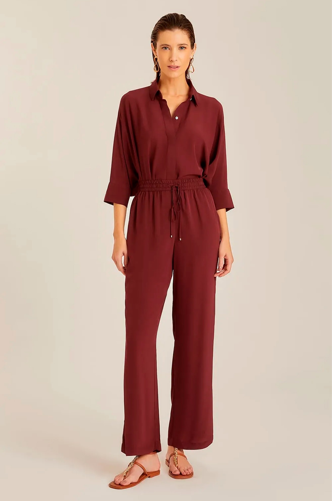 CALÇA PIJAMA MERLOT