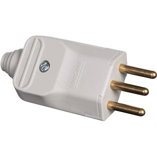 PINO MARGIRIUS MACHO 10A CINZA PLD11-3 2P+T REFORCADO