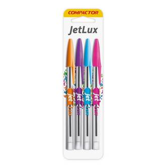 CANETA JET LUX C/4 1,0MM - CX 10 - COMPACTOR